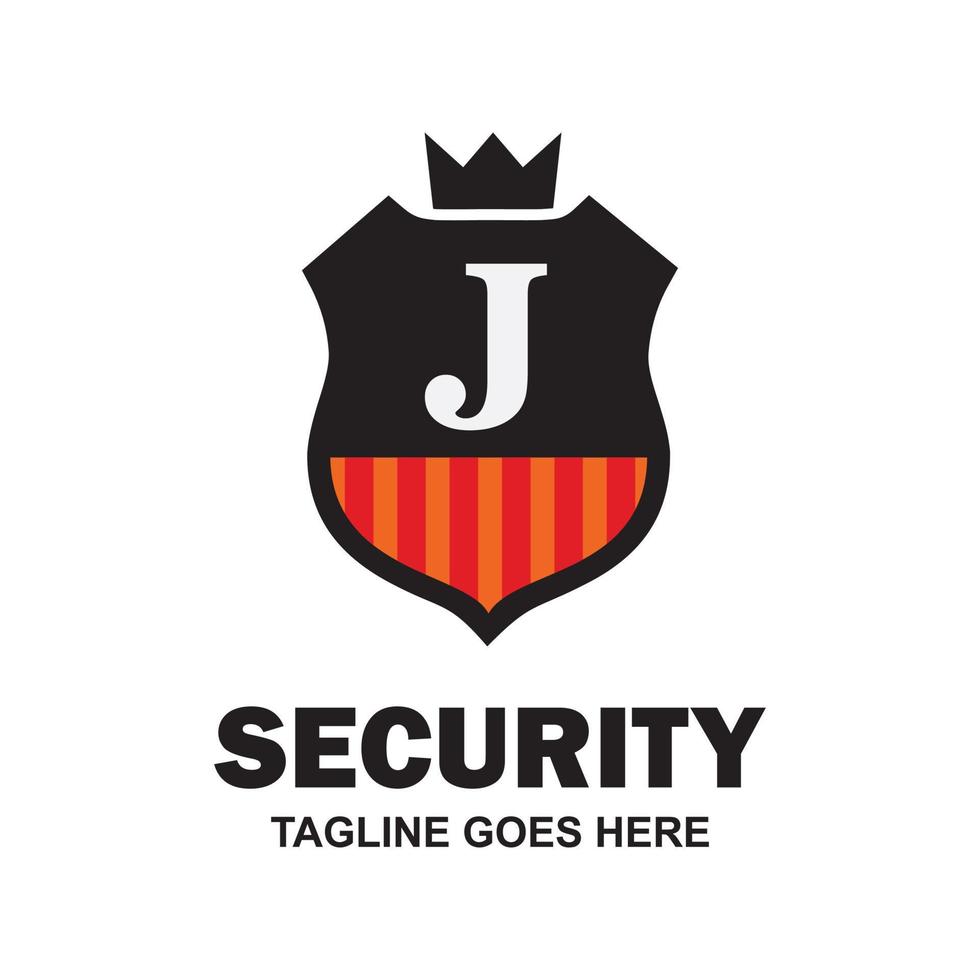 Alphabetical logo of security compnay and typography vector