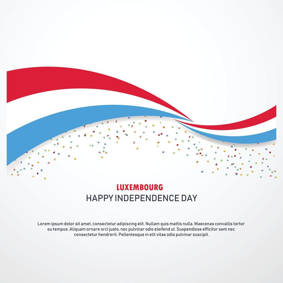 Luxembourg Happy independence day Background vector