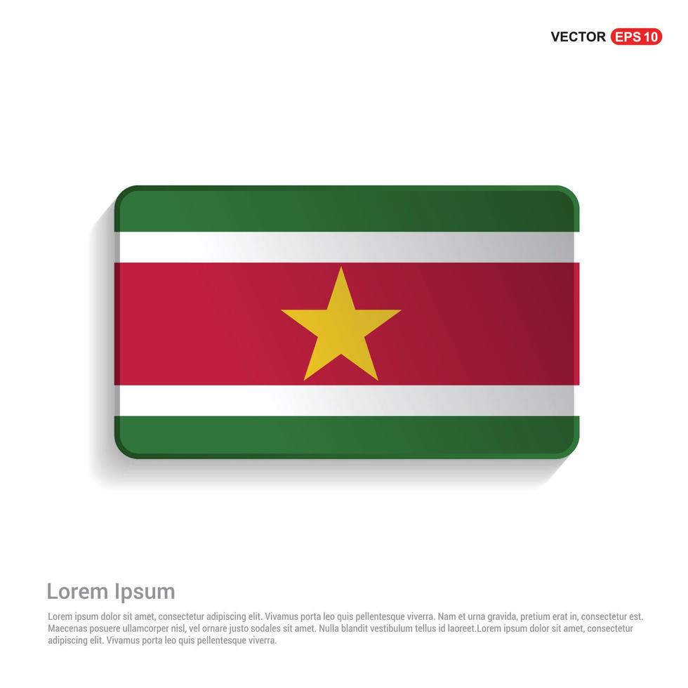 Suriname flag design vector