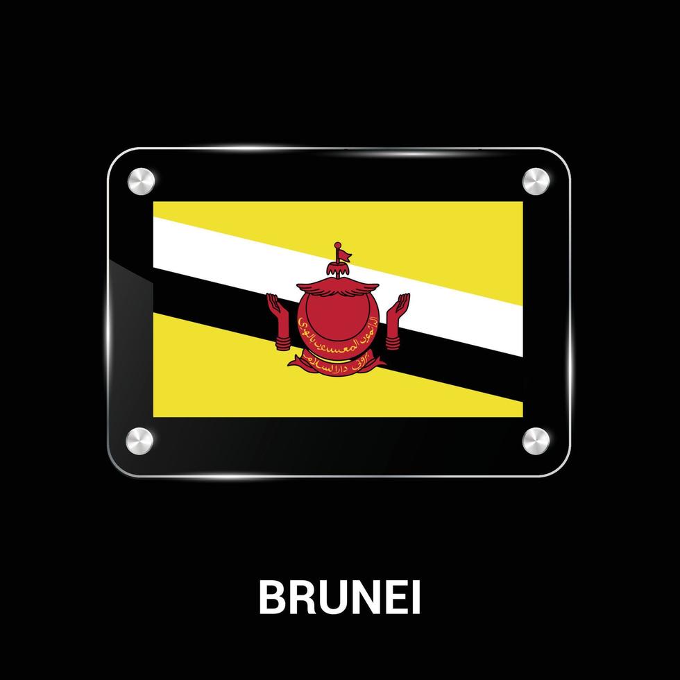 Brunei flag design vector