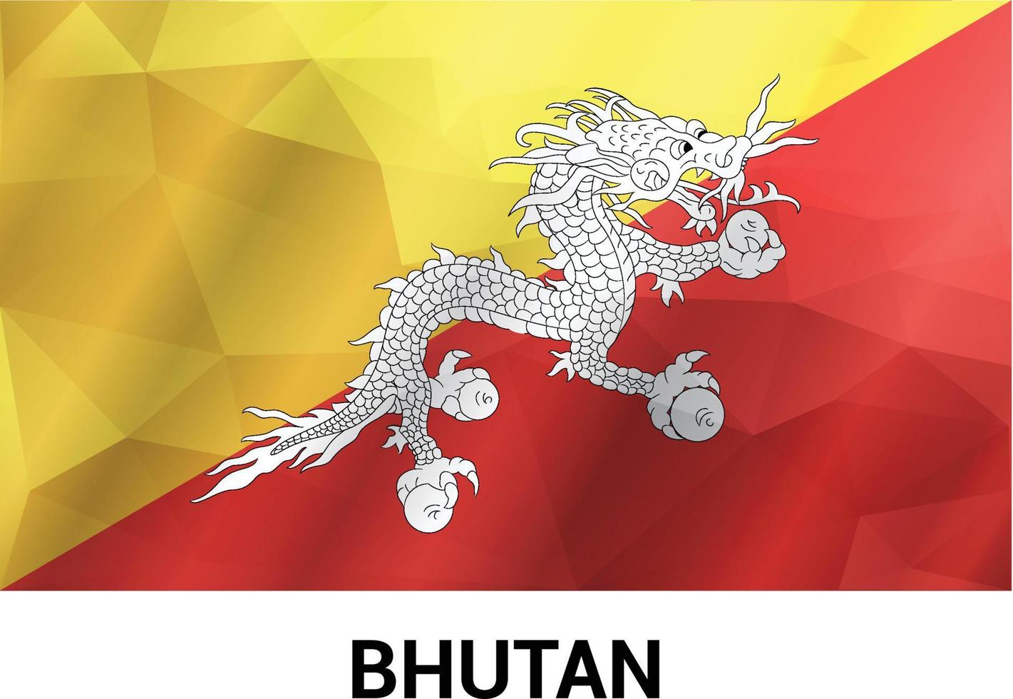 Bhutan flag design vector