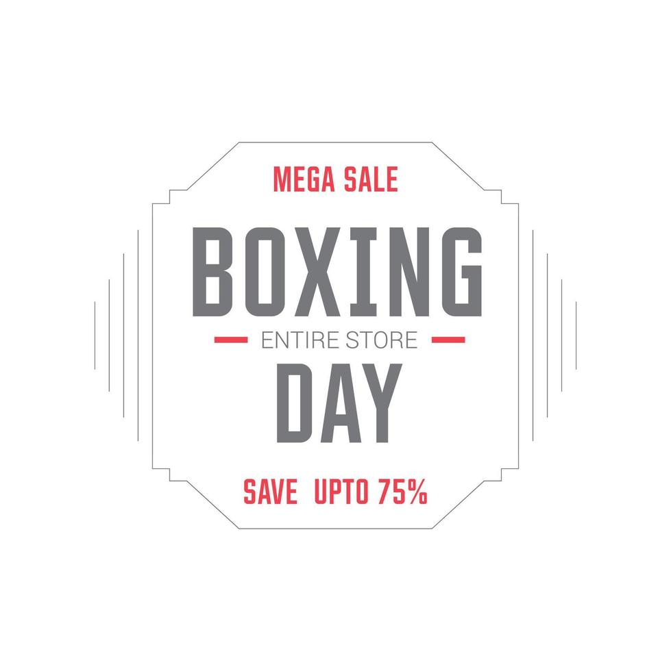 Boxing day sale card with elegent design vector