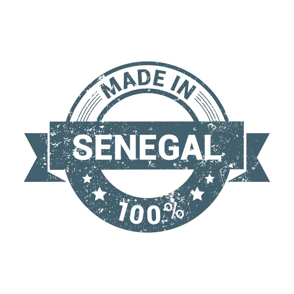 Senegal stamp design vector