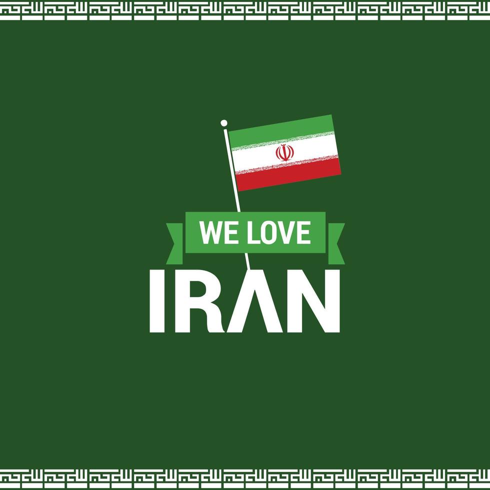 Iran Independence day design vector