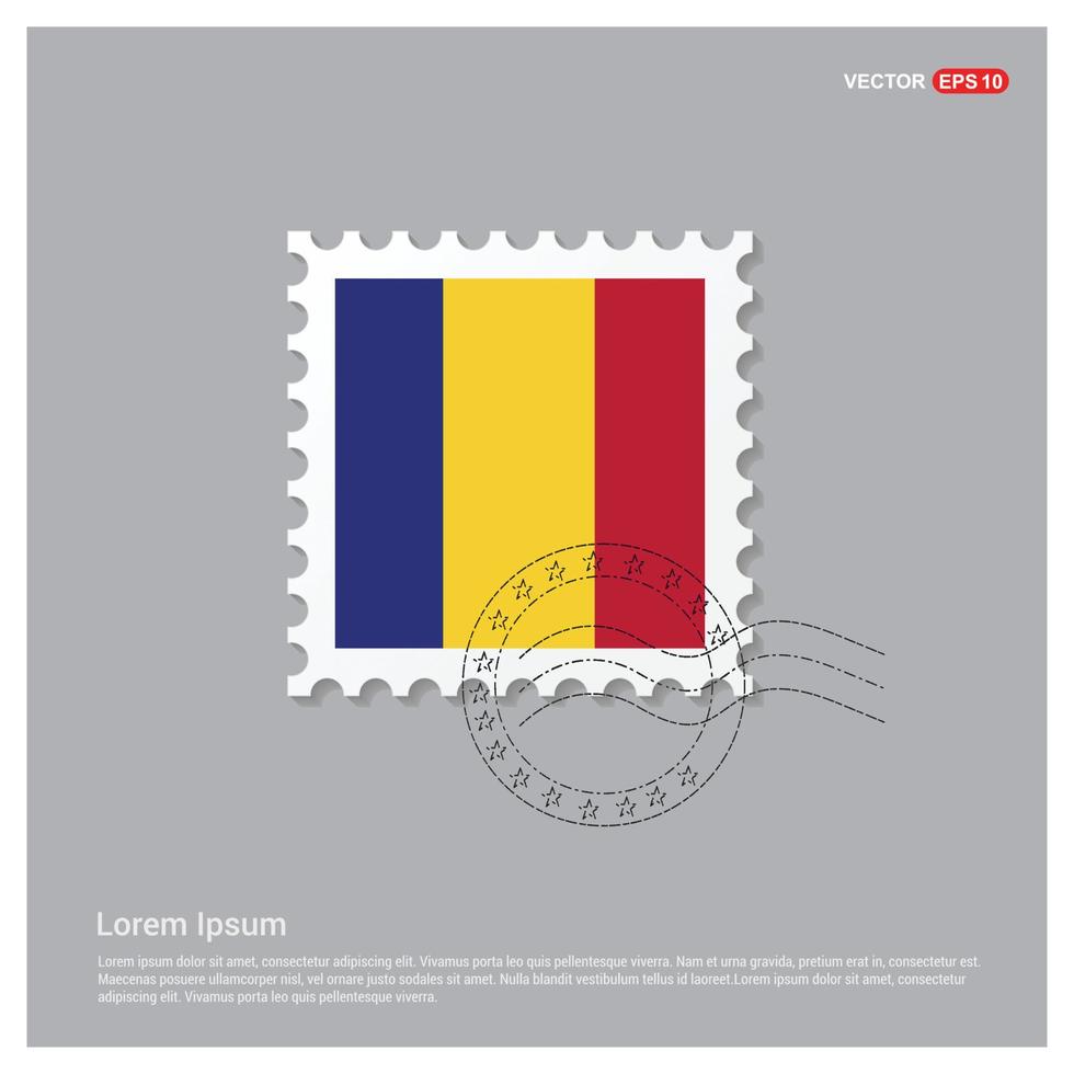 Romania flags design card vector