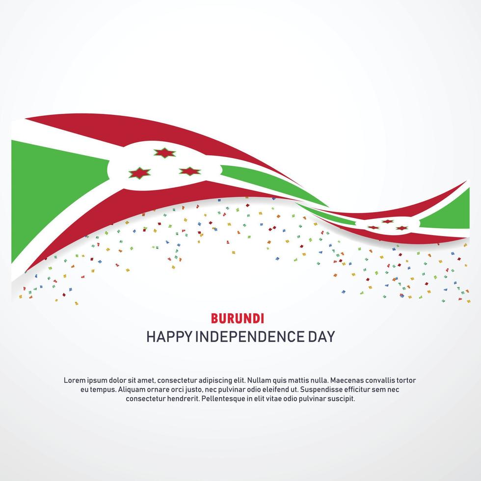 Burundi Happy independence day Background vector