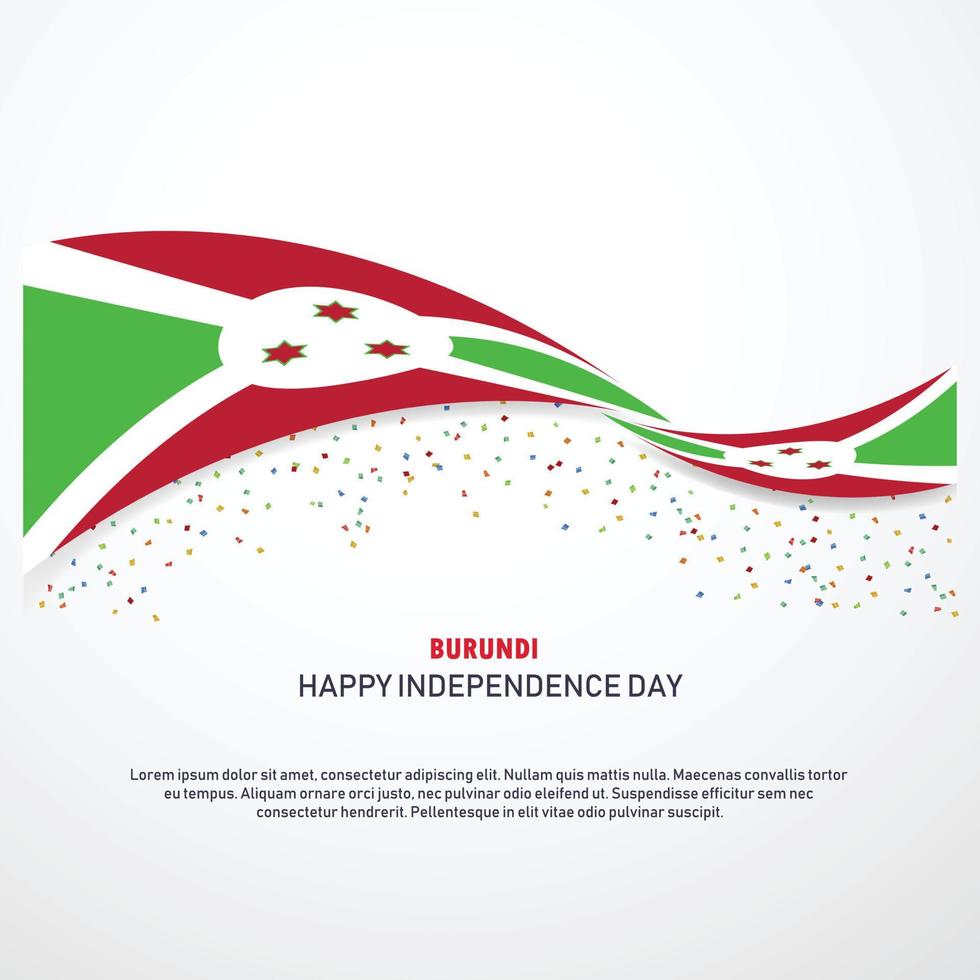 fondo de feliz día de la independencia de burundi vector