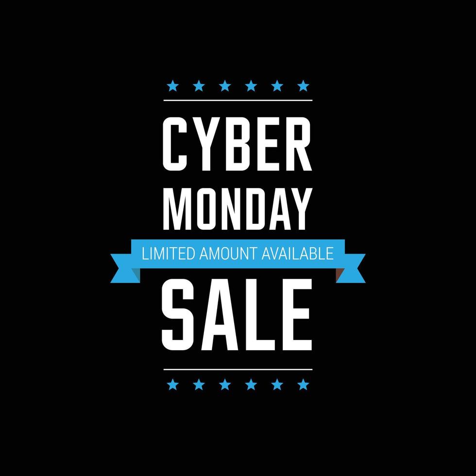 Cyber monday sale card with elegent design vector