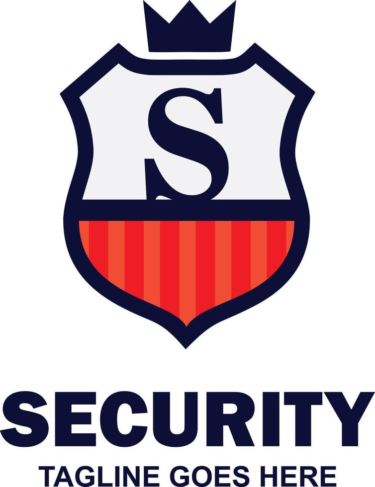 Alphabetical logo of security compnay and typography vector