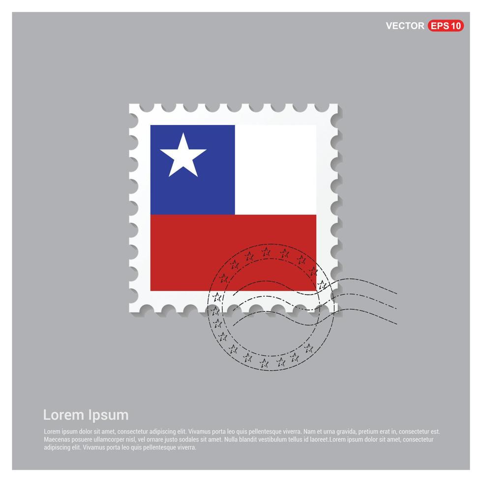 Chile flag design vector