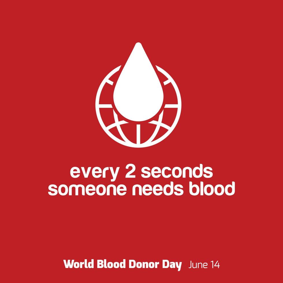 vector de diseño del día mundial del donante de sangre