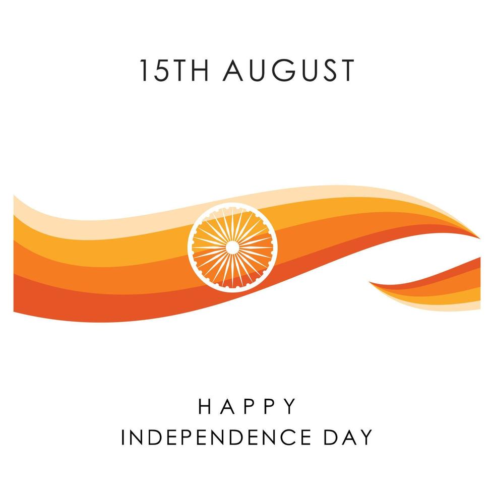 Indian Independence day design card vector
