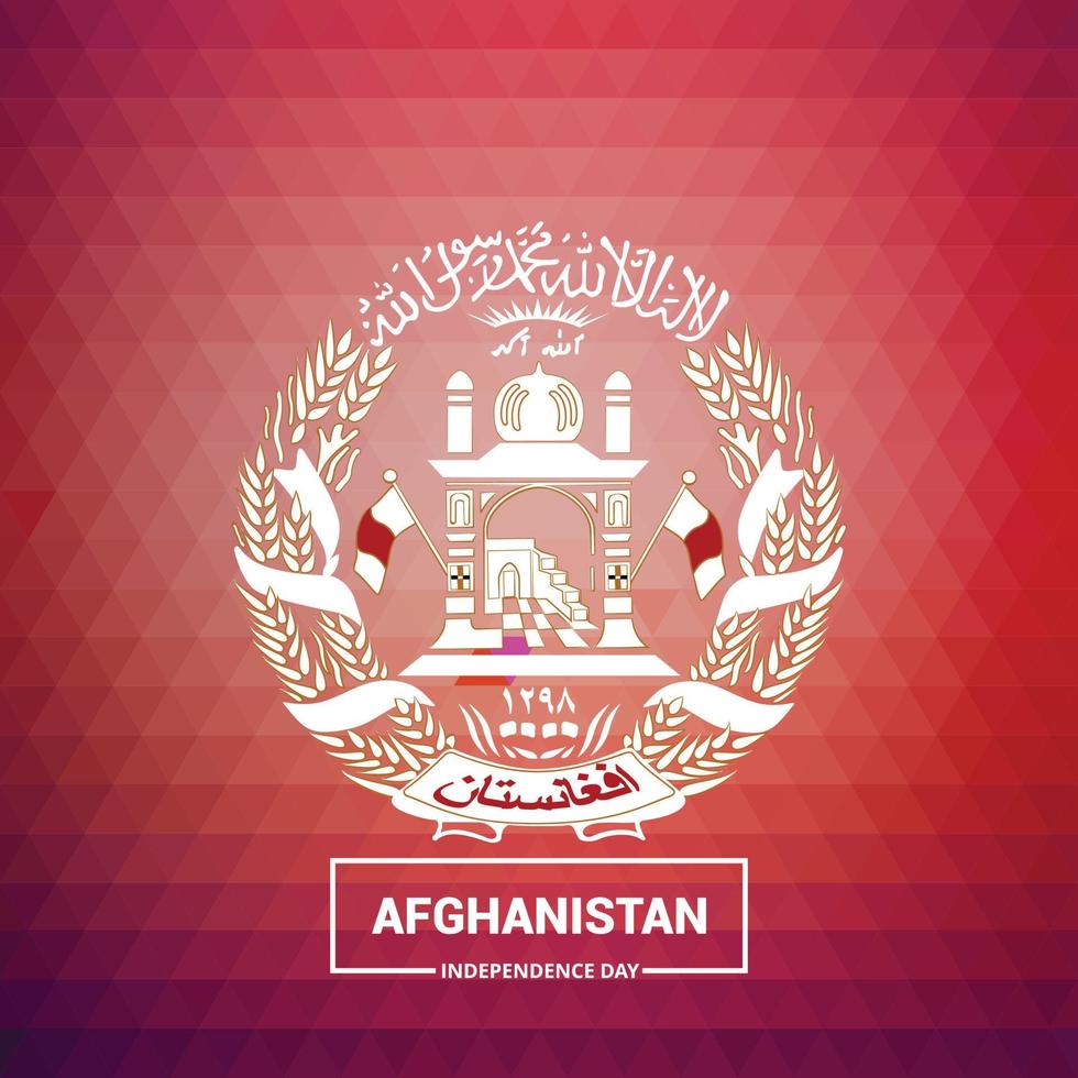 Afghanistan Independence day design card vector