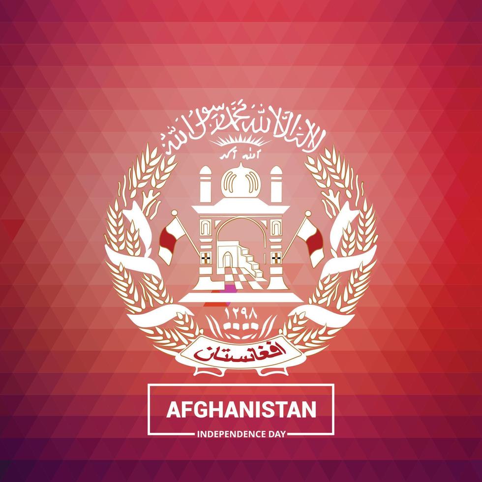 Afghanistan Independence day design card vector