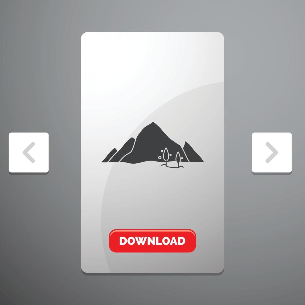 mountain. landscape. hill. nature. vector