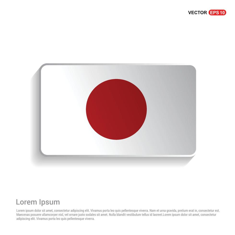 Japan flag design vector