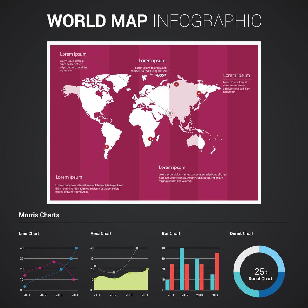 infografía de negocios con vector de diseño creativo