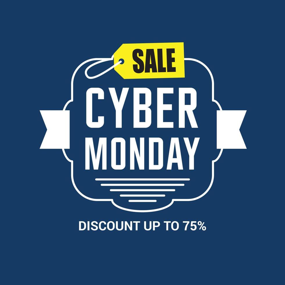 Cyber monday sale card with elegent design vector