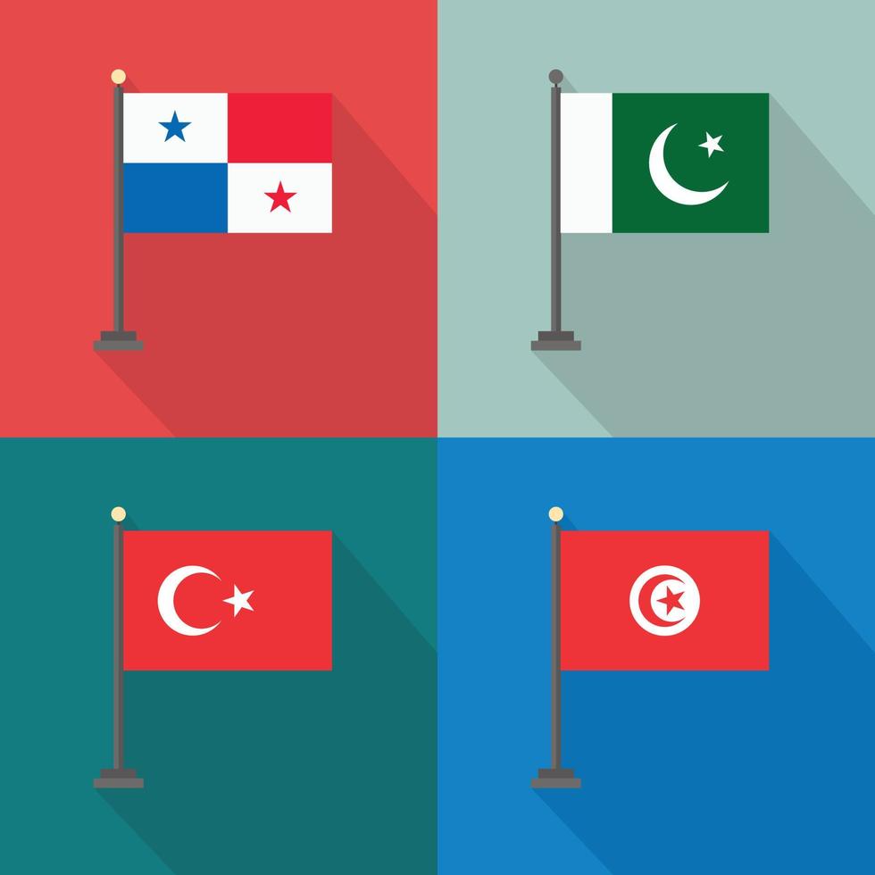 World country flags design vector