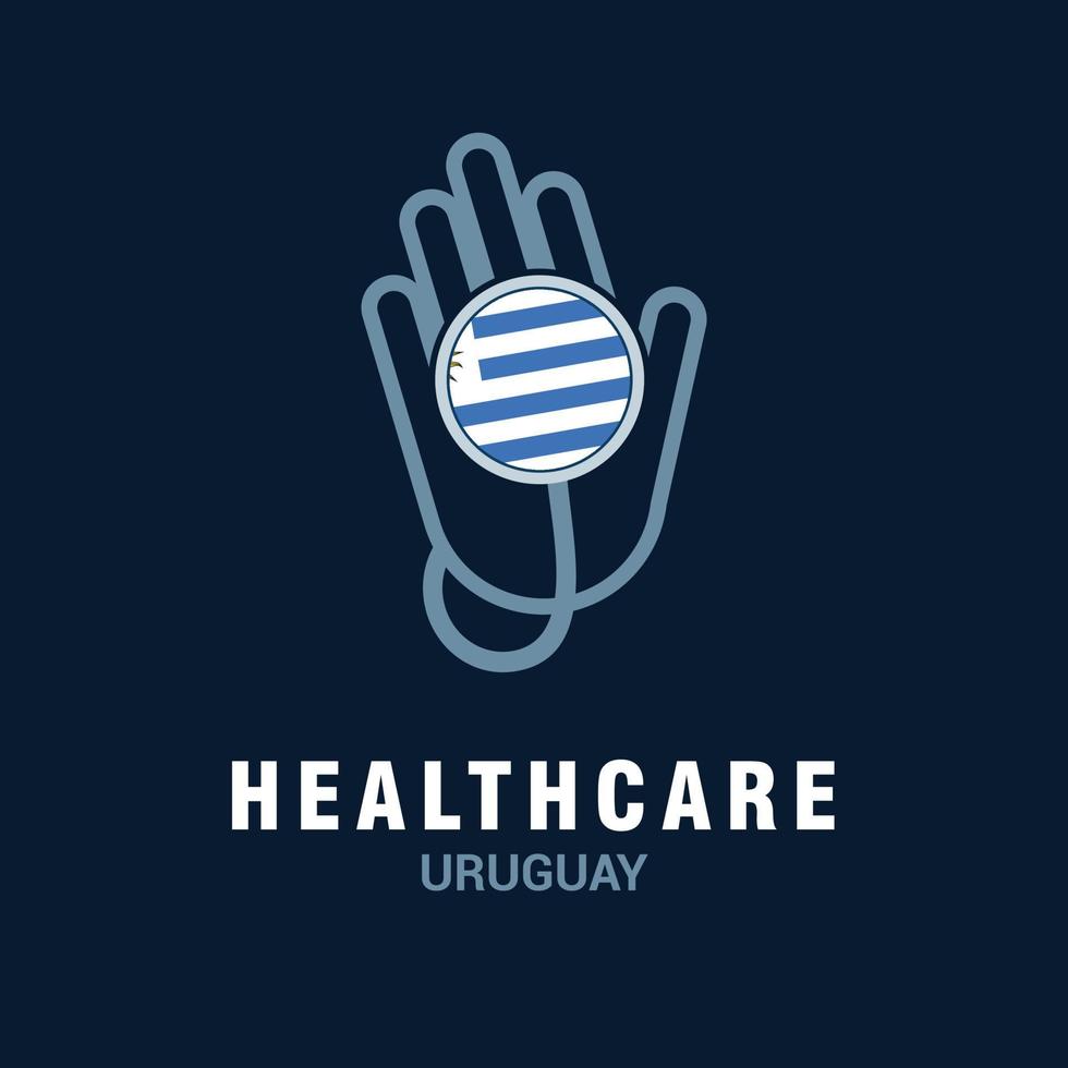 logotipo de atención médica con vector de diseño de bandera de país