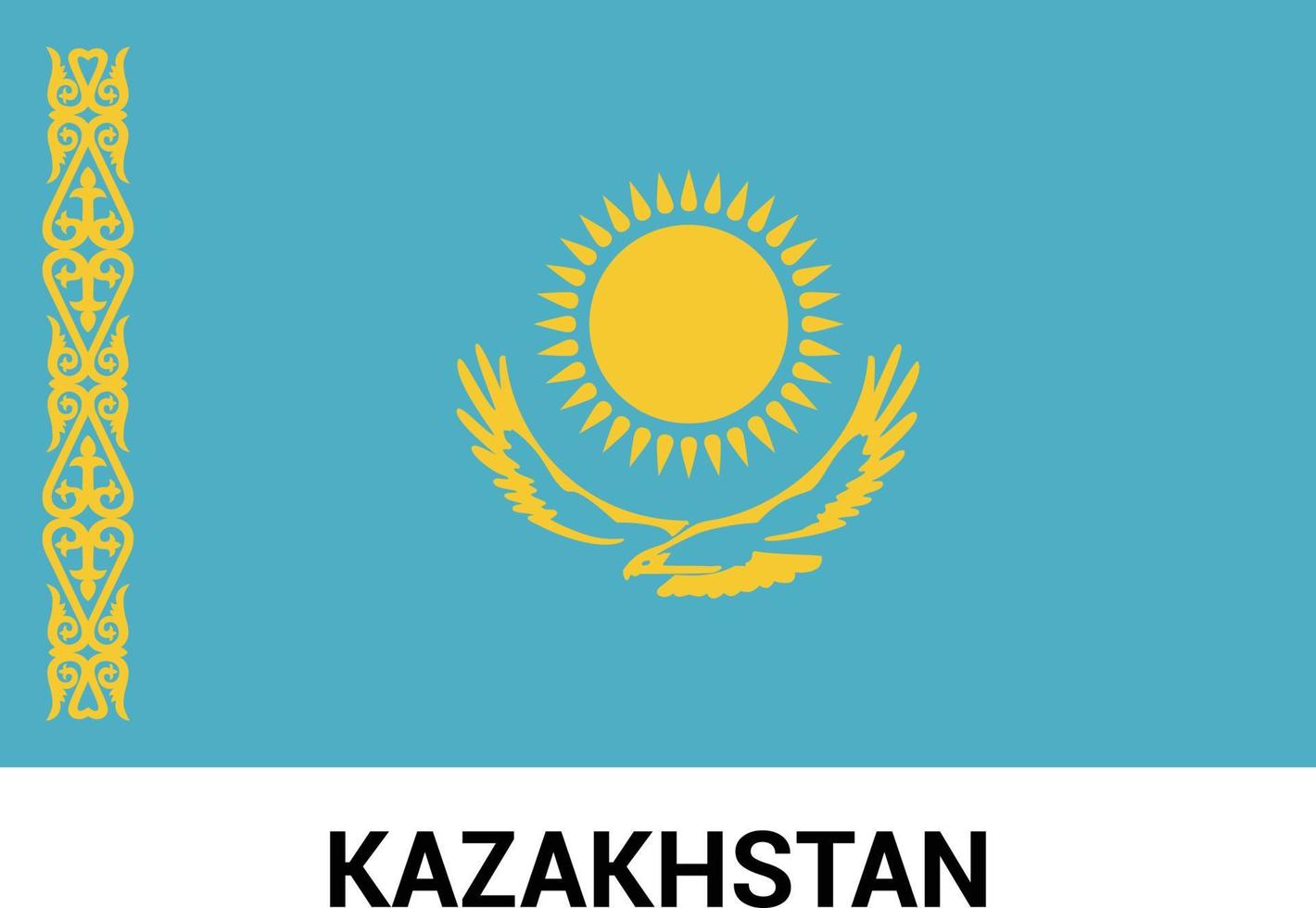 vector de diseño de bandera de kazajstán