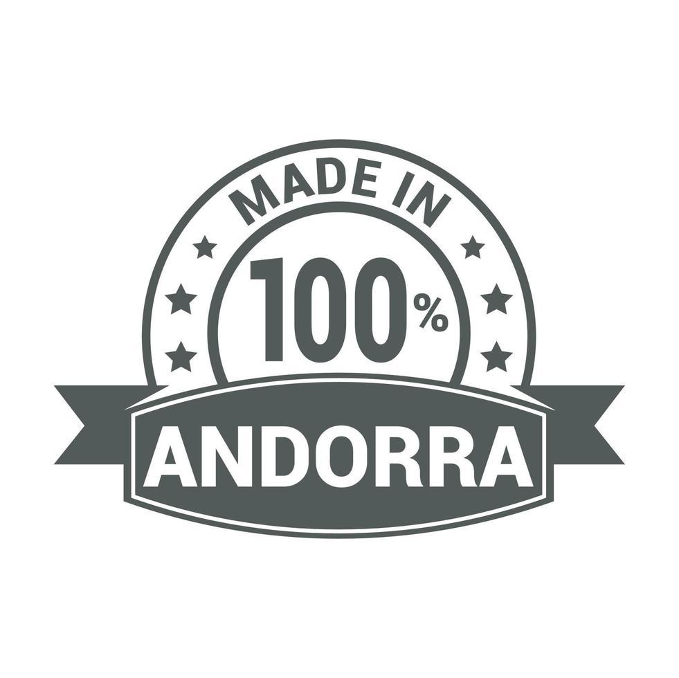 vector de diseño de sello de andorra