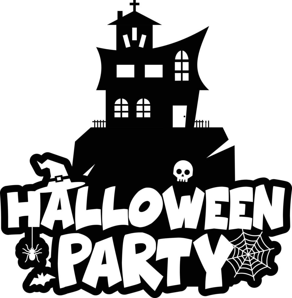 Halloween design with typography and white background vector