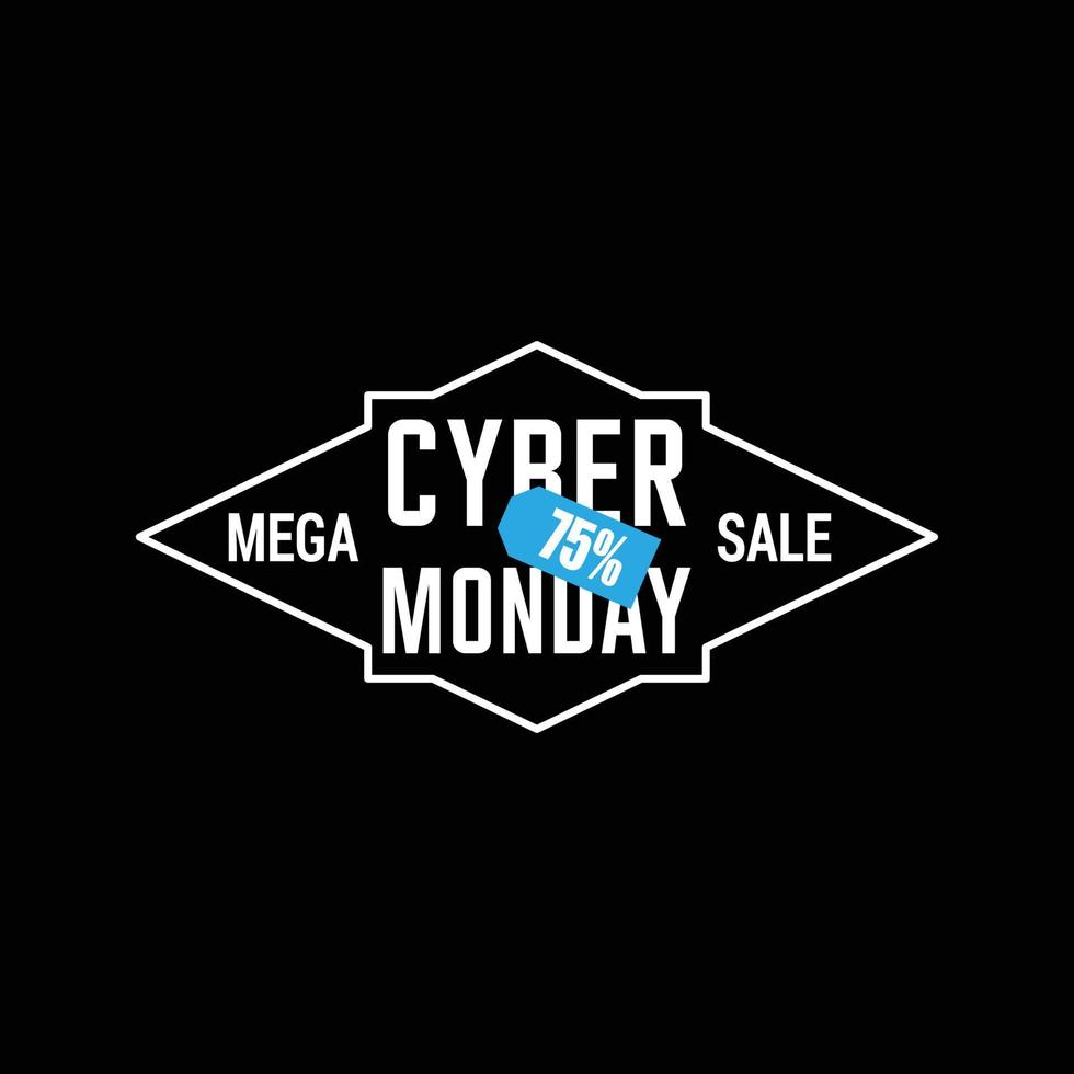 Cyber monday sale card with elegent design vector