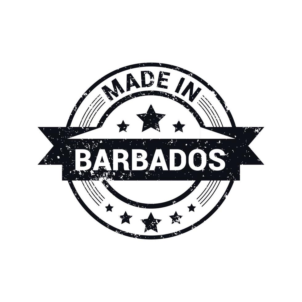 Barbados stamp design vector