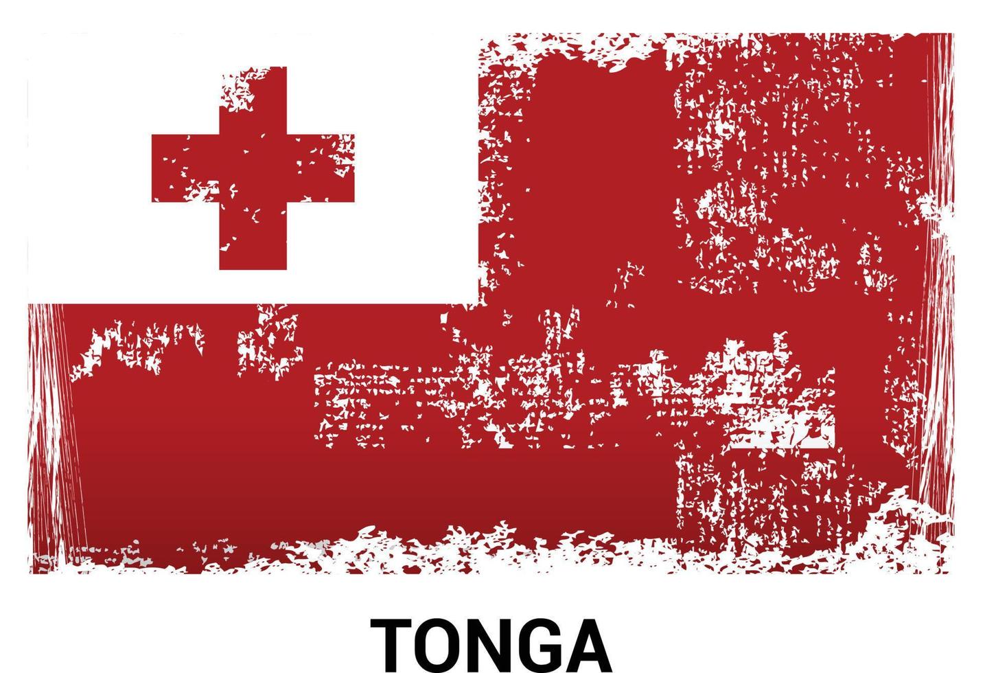 Tonga Flag design vector