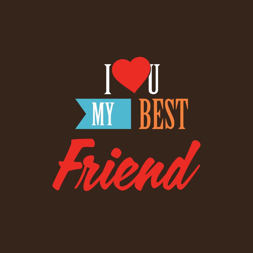 Happy Freindship day design with typography vector