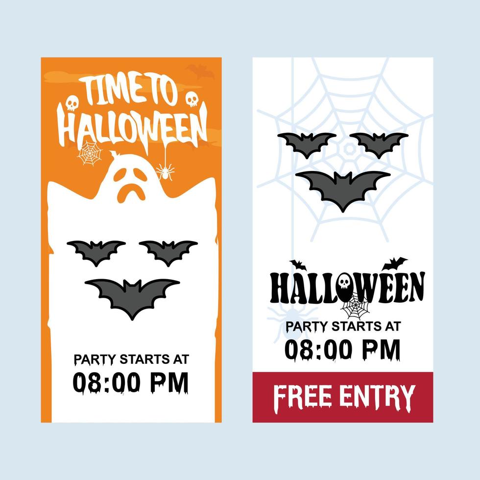 diseño de invitación de feliz halloween con vector de murciélagos