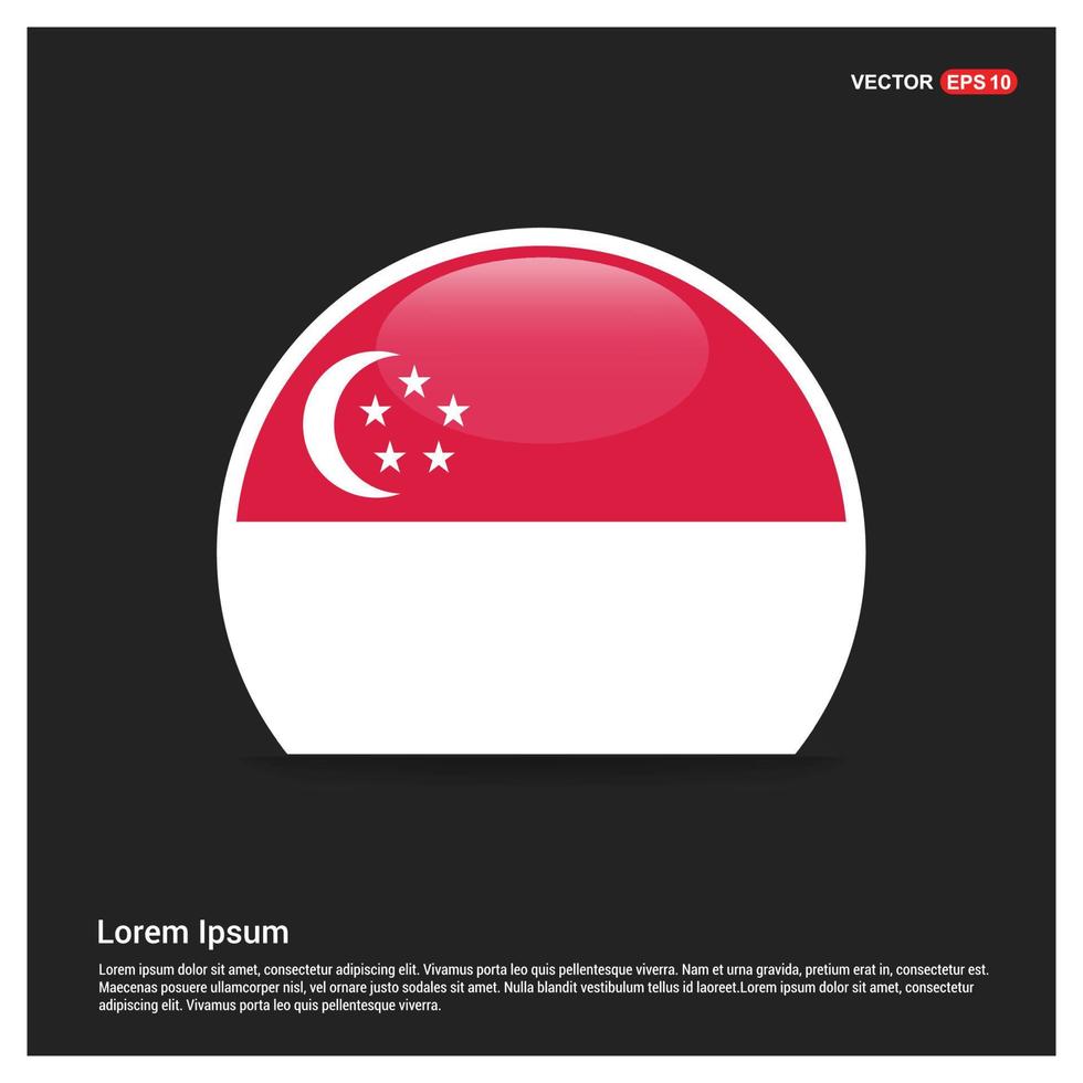 vector de diseño de bandera de singapur