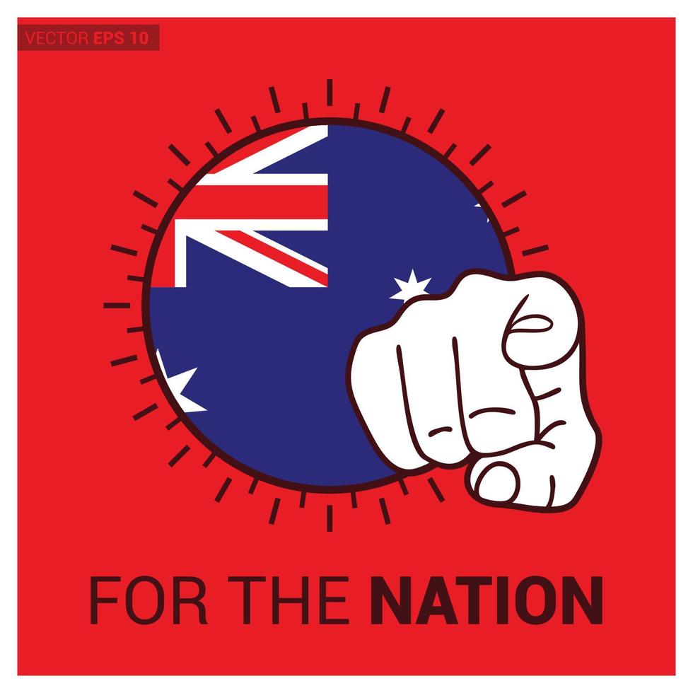 Country flag for nation with creative design vector