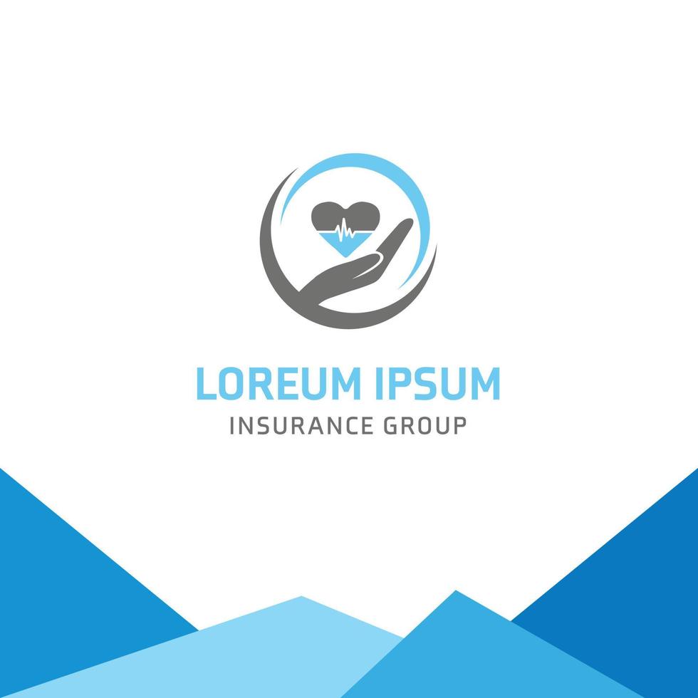 diseño del logotipo de la empresa con tipografía y vector de tema azul