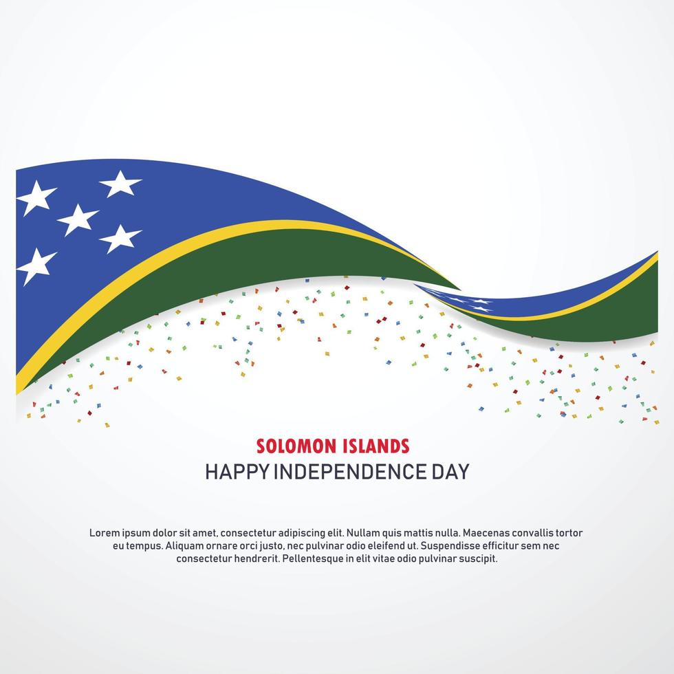 Solomon Islands Happy independence day Background vector