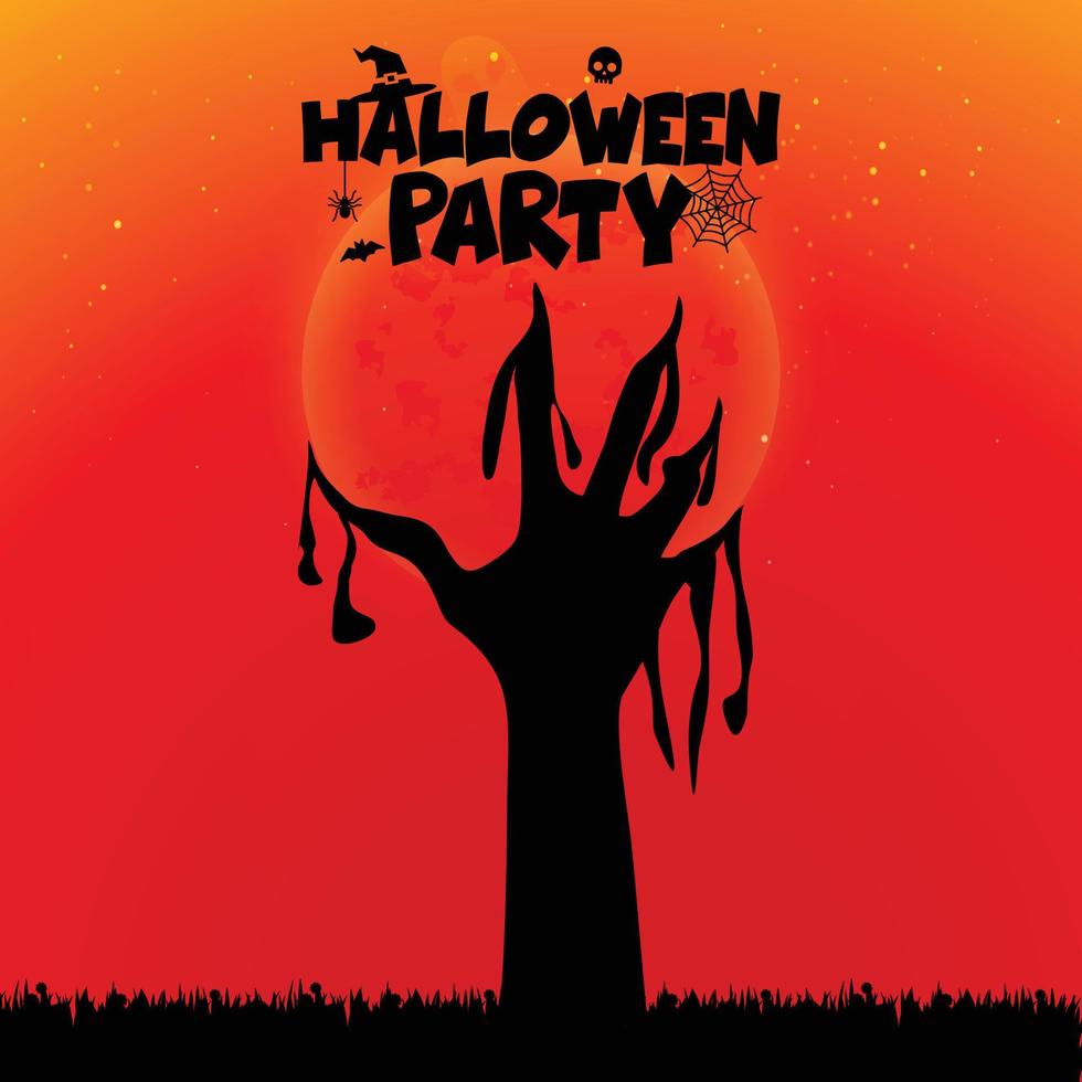 Halloween design with typography and dark background vector