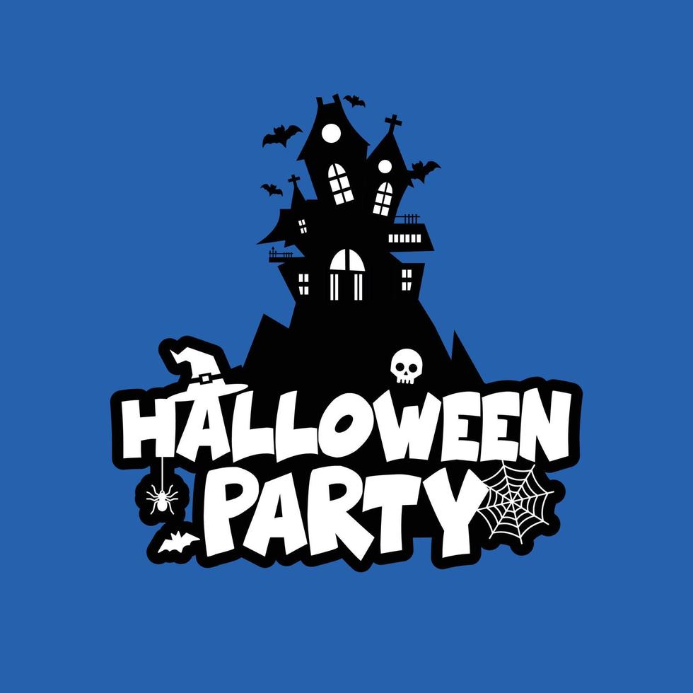 Halloween design with typography and light background vector