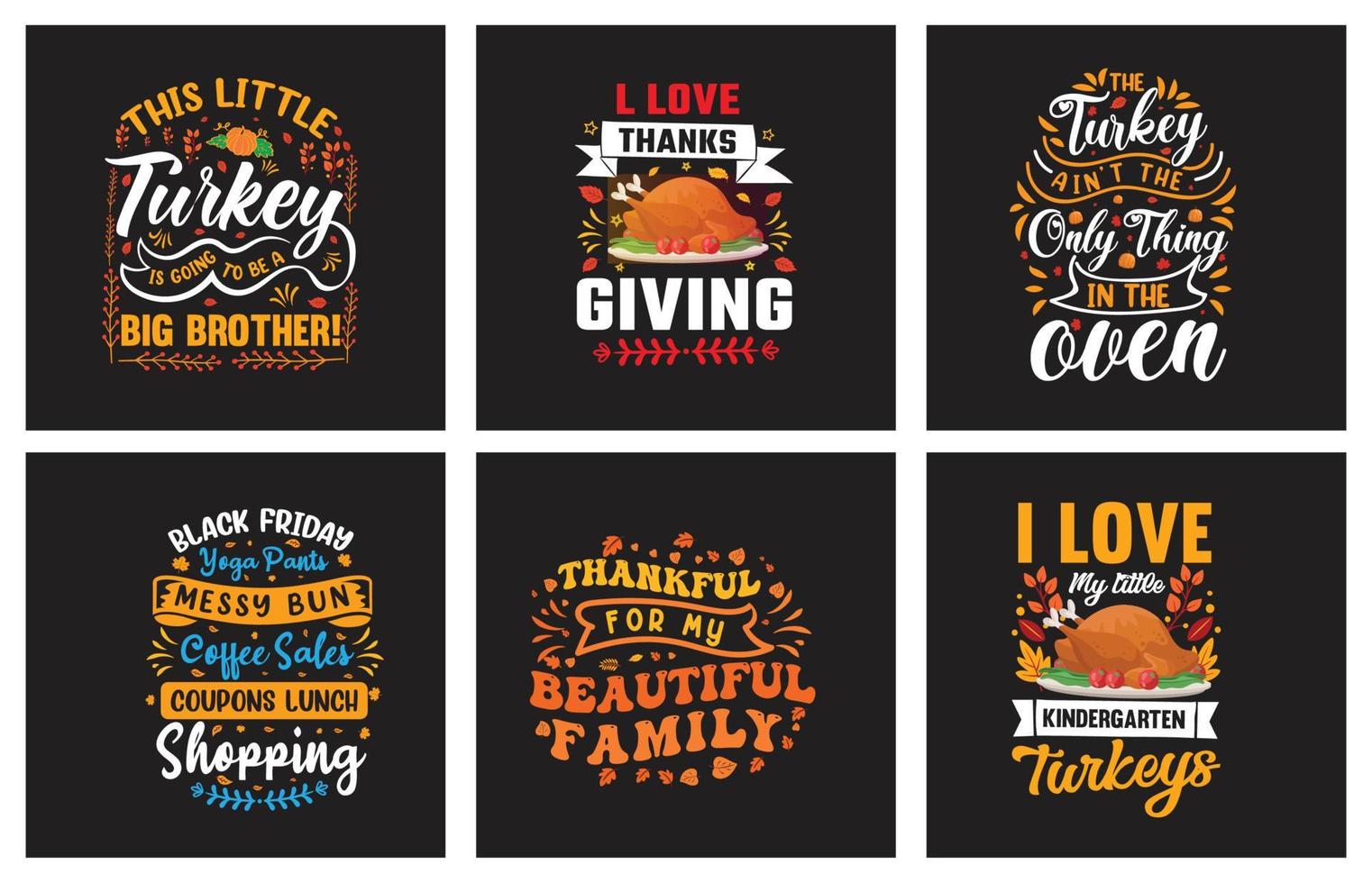 Thanksgiving day typography vector t shirt print design