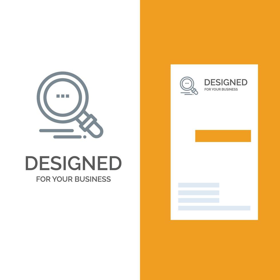Search Find Motivation Grey Logo Design and Business Card Template vector