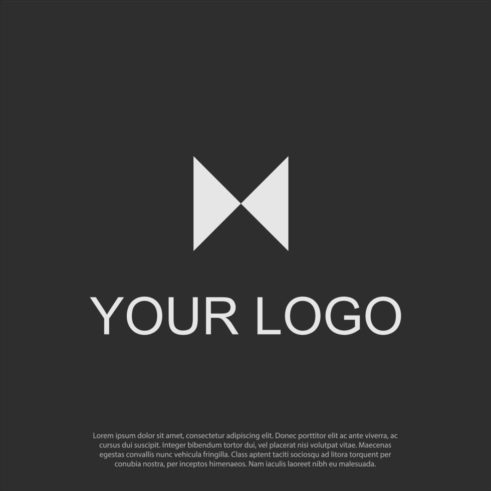 simple minimal bowtie, collar or tuxedo, for modern business or executive logo design vector