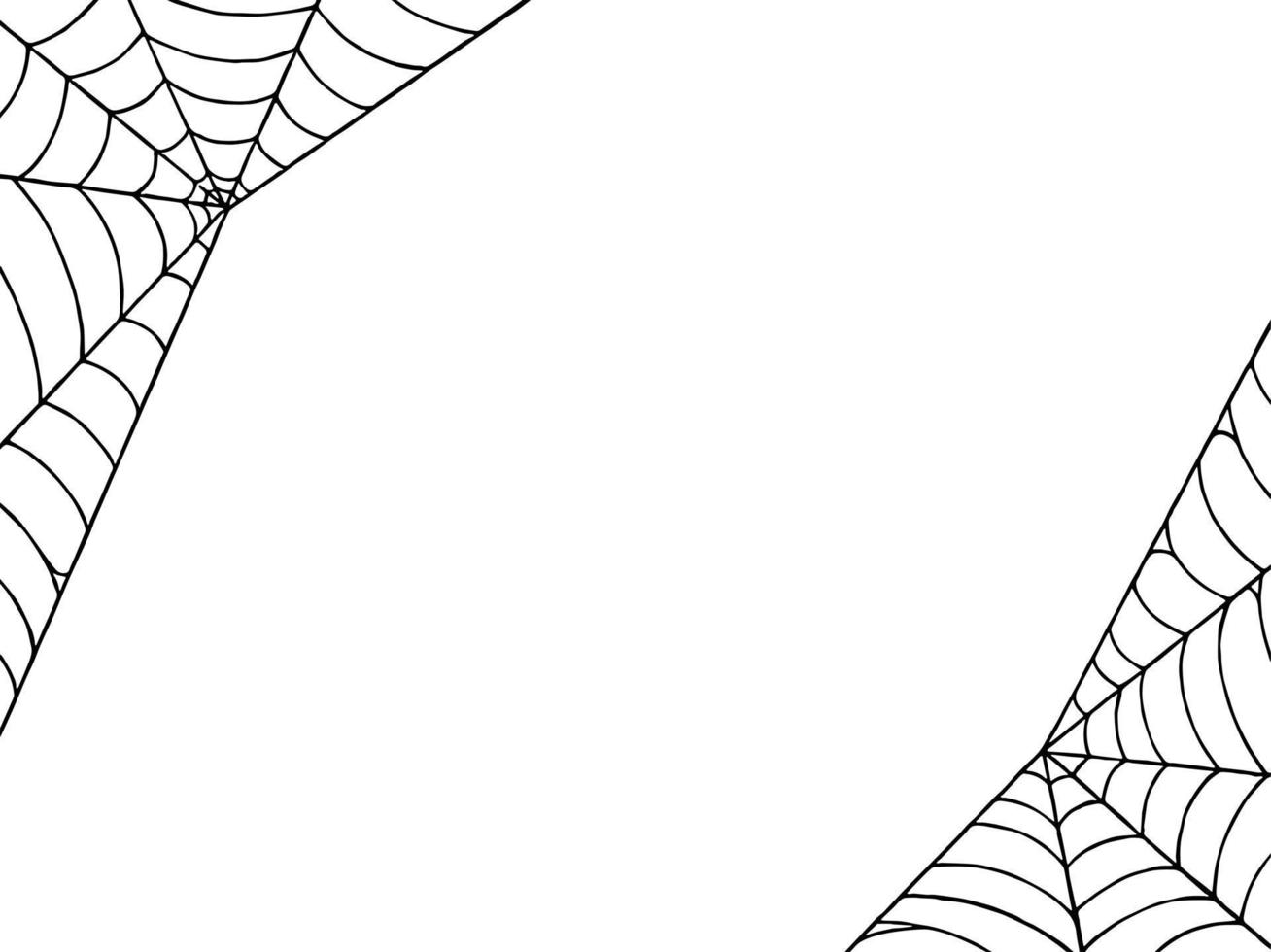 Halloween party background with spiderwebs isolated png or transparent texture,blank space for text,element template for poster,brochures, online advertising,vector illustration vector