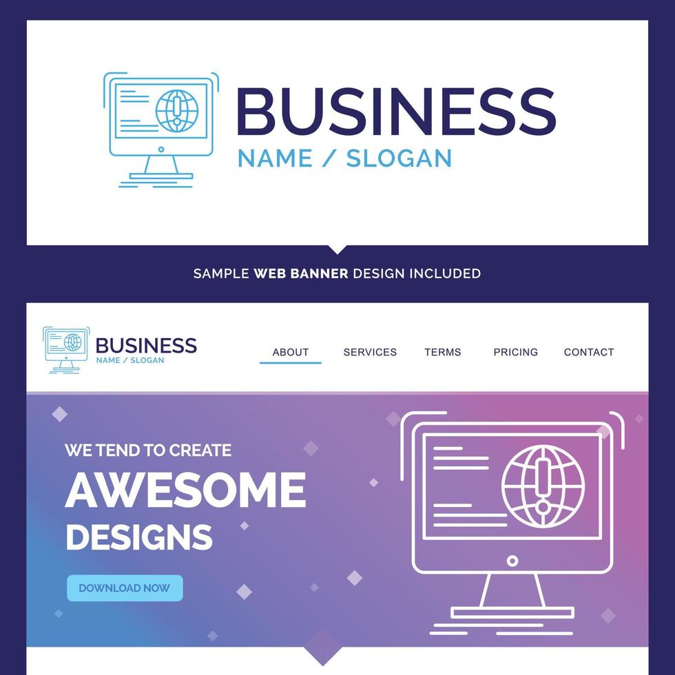 Beautiful Business Concept Brand Name information. vector