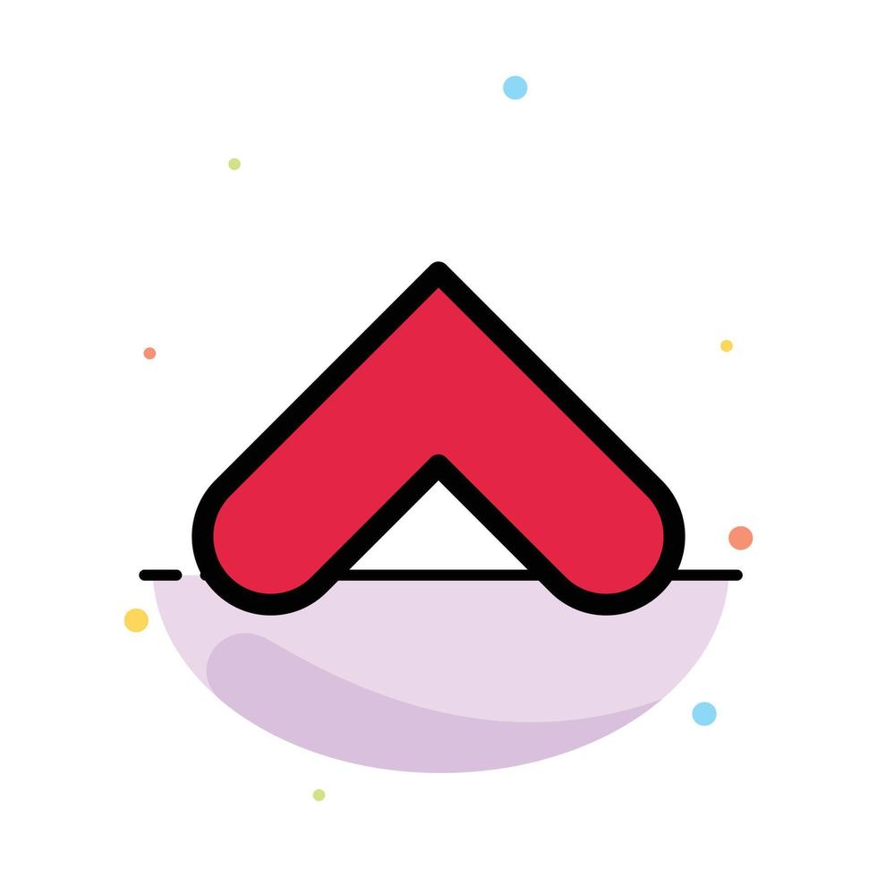 Arrow Arrows Up Sign Abstract Flat Color Icon Template vector