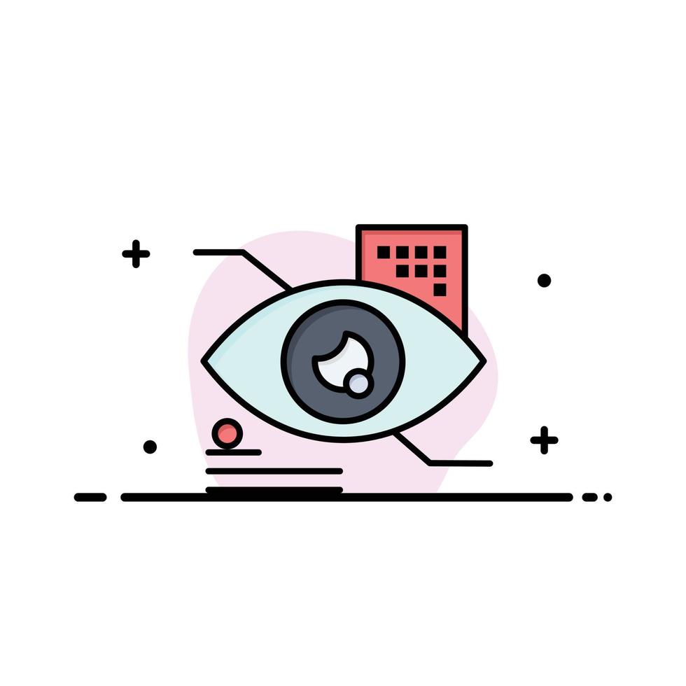 Eye Tap Eye tap Technology Business Logo Template Flat Color vector