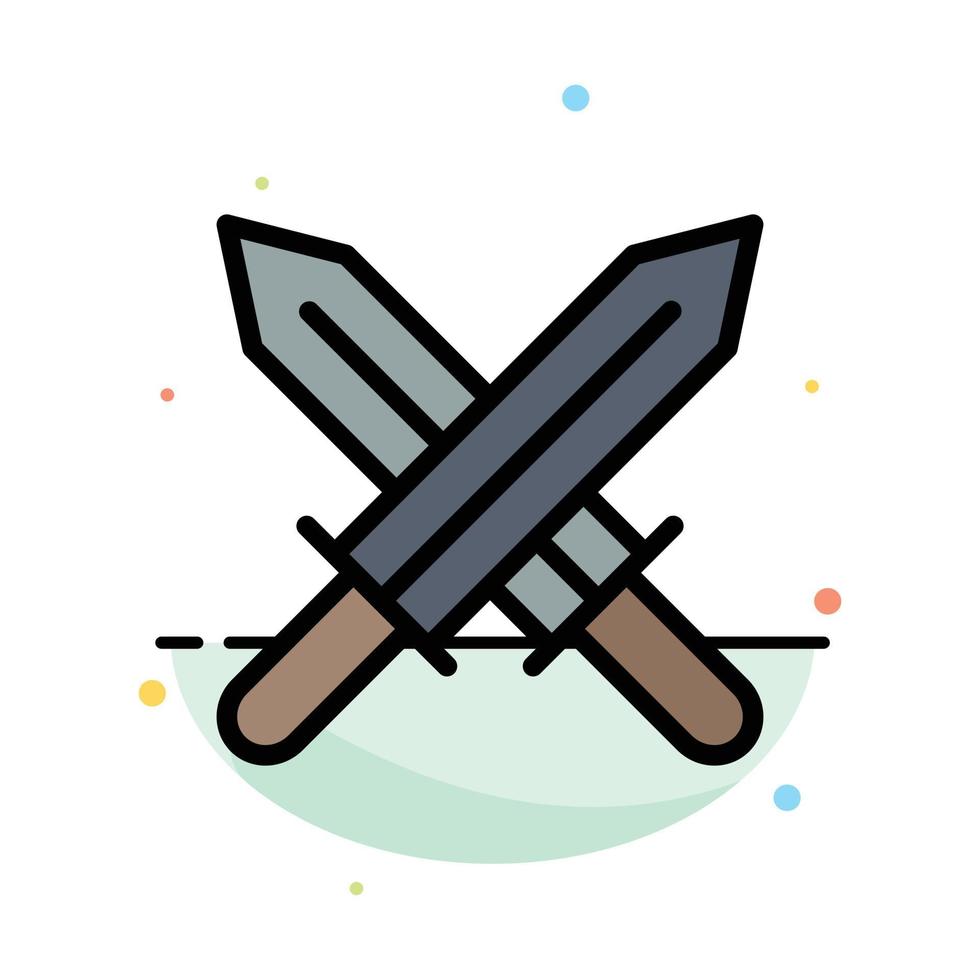 espada irlanda espadas plantilla de icono de color plano abstracto vector