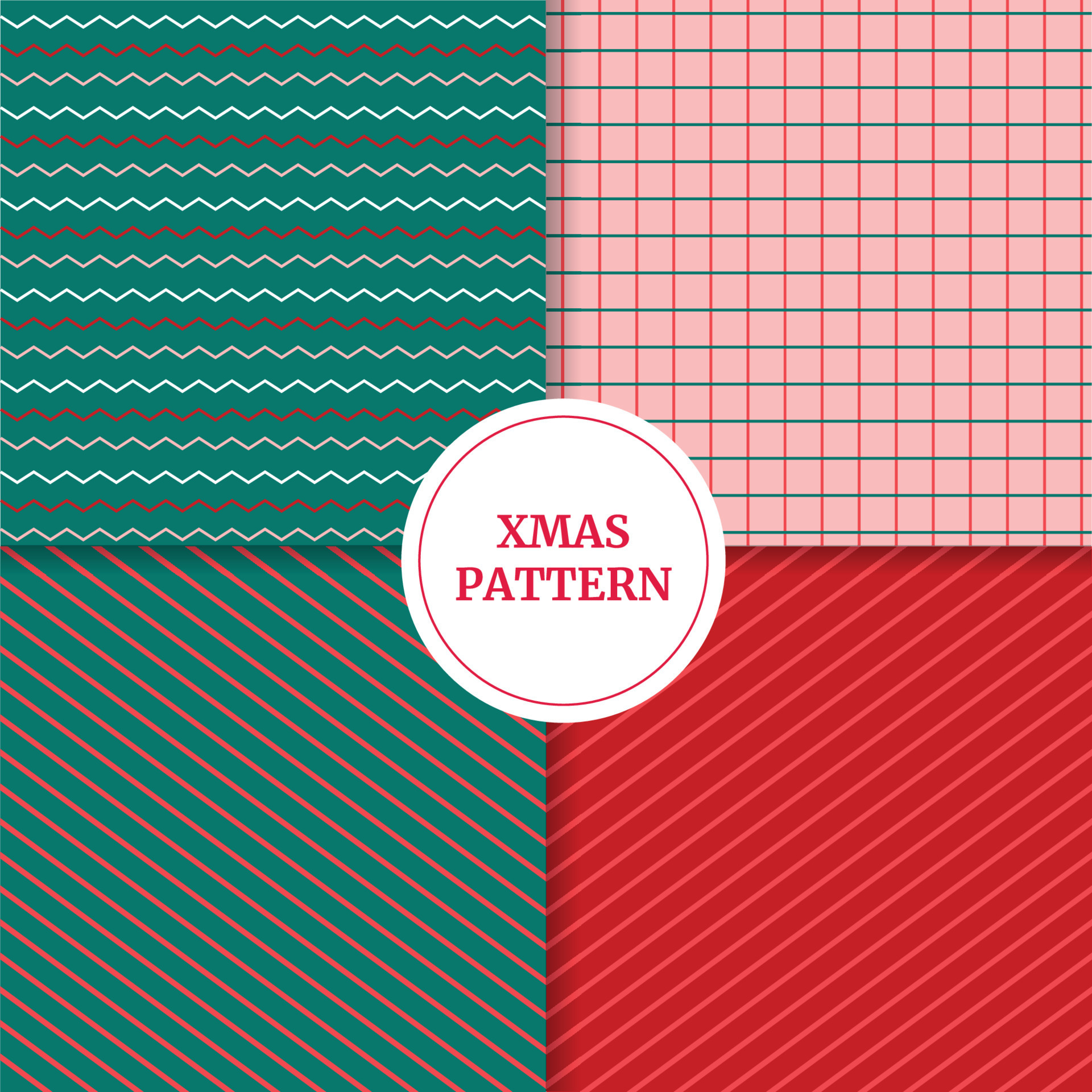 Christmas Red Green Pattern
