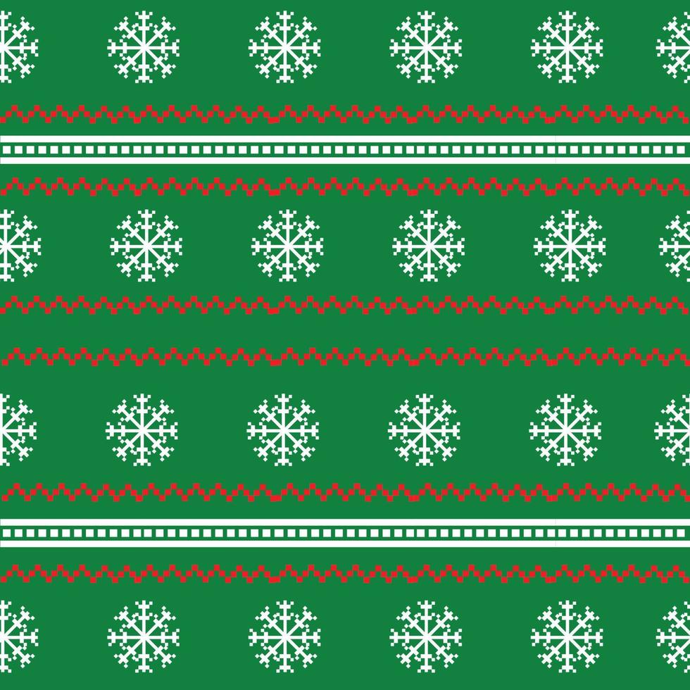 Christmas pattern in green. Vector