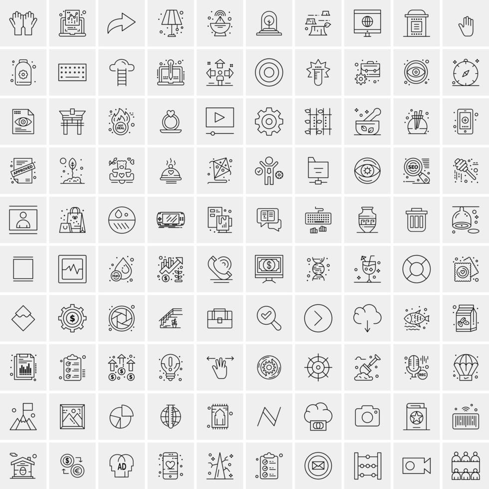 16 iconos de negocios universales vector ilustración de icono creativo para usar en proyectos relacionados con la web y dispositivos móviles