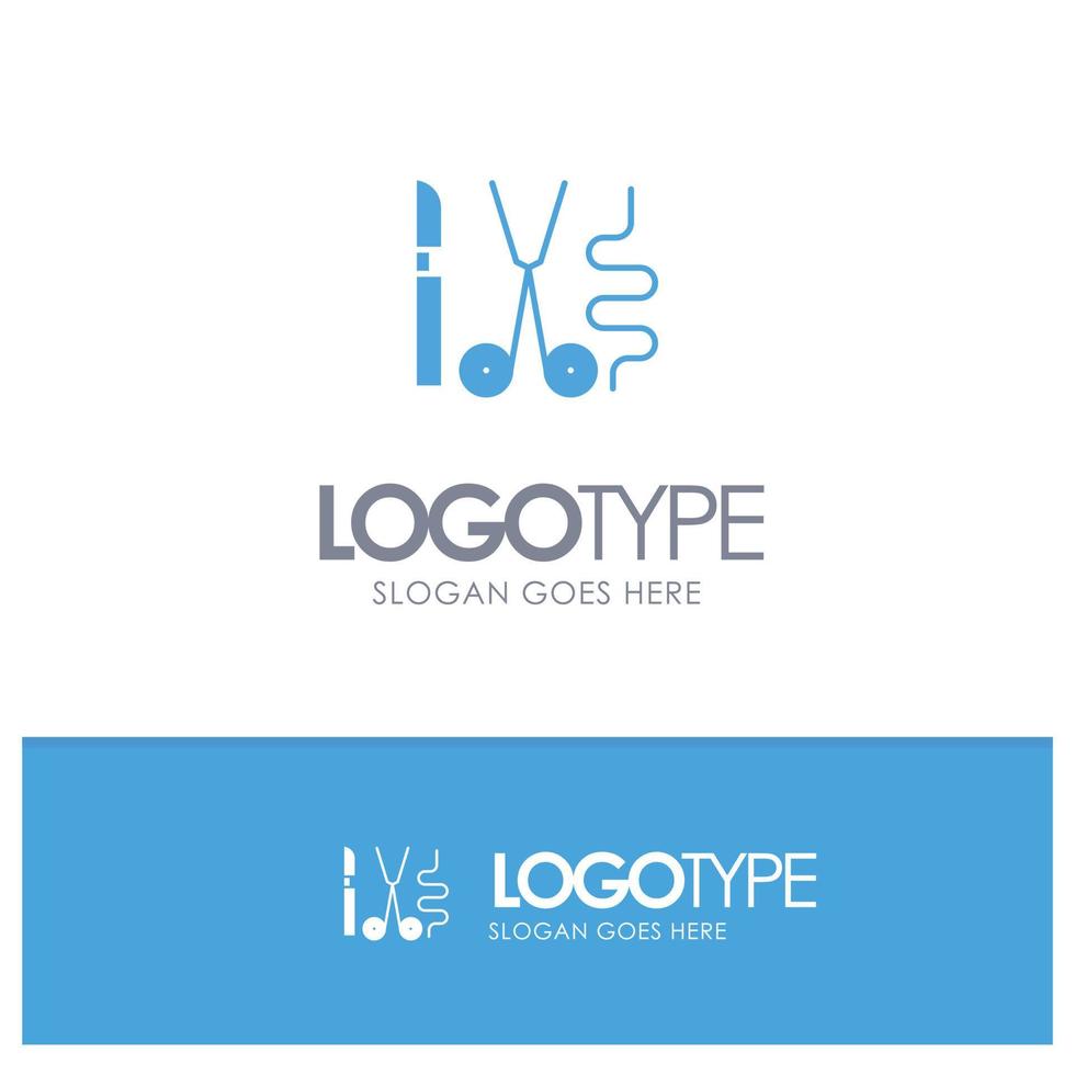 Instruments Surgery Tools Medical Blue Solid Logo with place for tagline vector